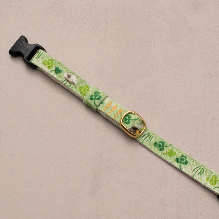 グラフィック猫首輪 春の和柄 クローバー【限定モデル】