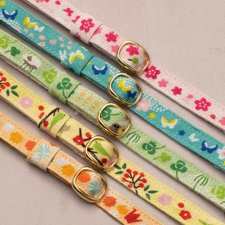 グラフィック猫首輪 春の和柄 クローバー【限定モデル】