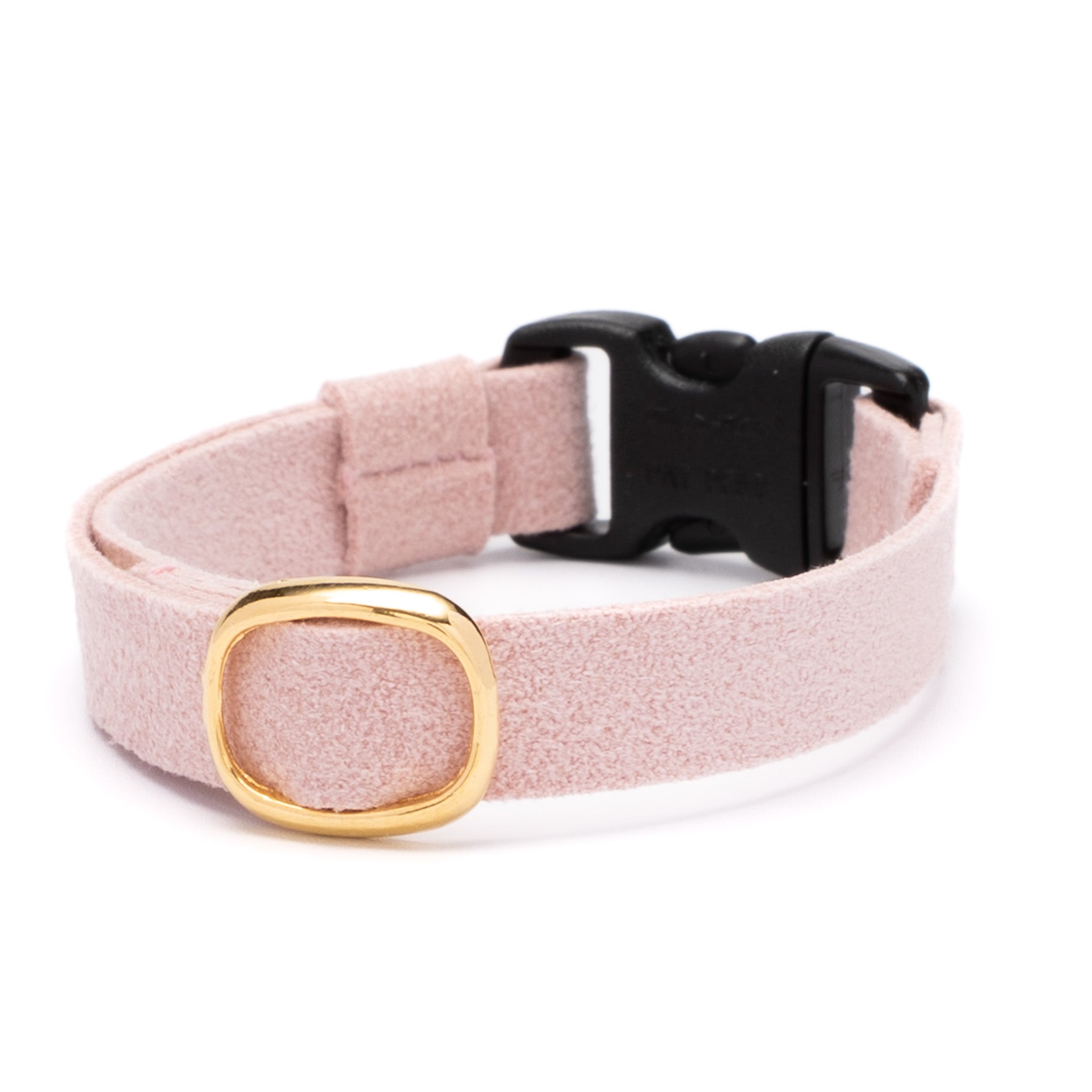 猫首輪 引っ掻きに強いスエード ピンク｜ぽぽねこ公式オンラインショップ