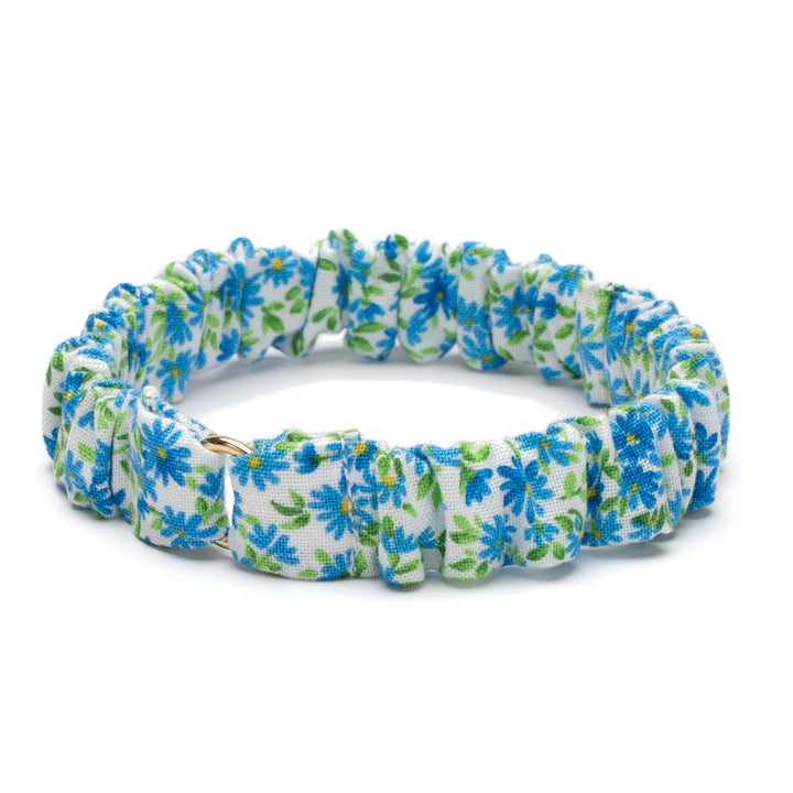 シュシュ猫首輪 moda ワイルドフラワーズ ブルー【限定モデル】