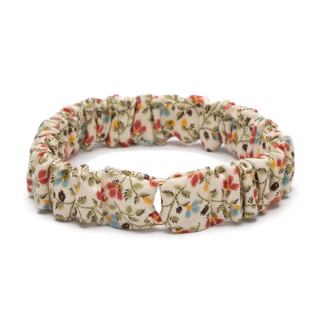 シュシュ猫首輪 moda ダイナーズデライト 小花アイボリー【限定モデル】