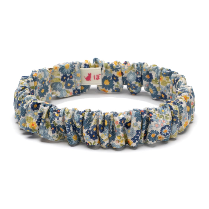 シュシュ猫首輪 moda チェルシーガーデン ブルー【限定モデル】