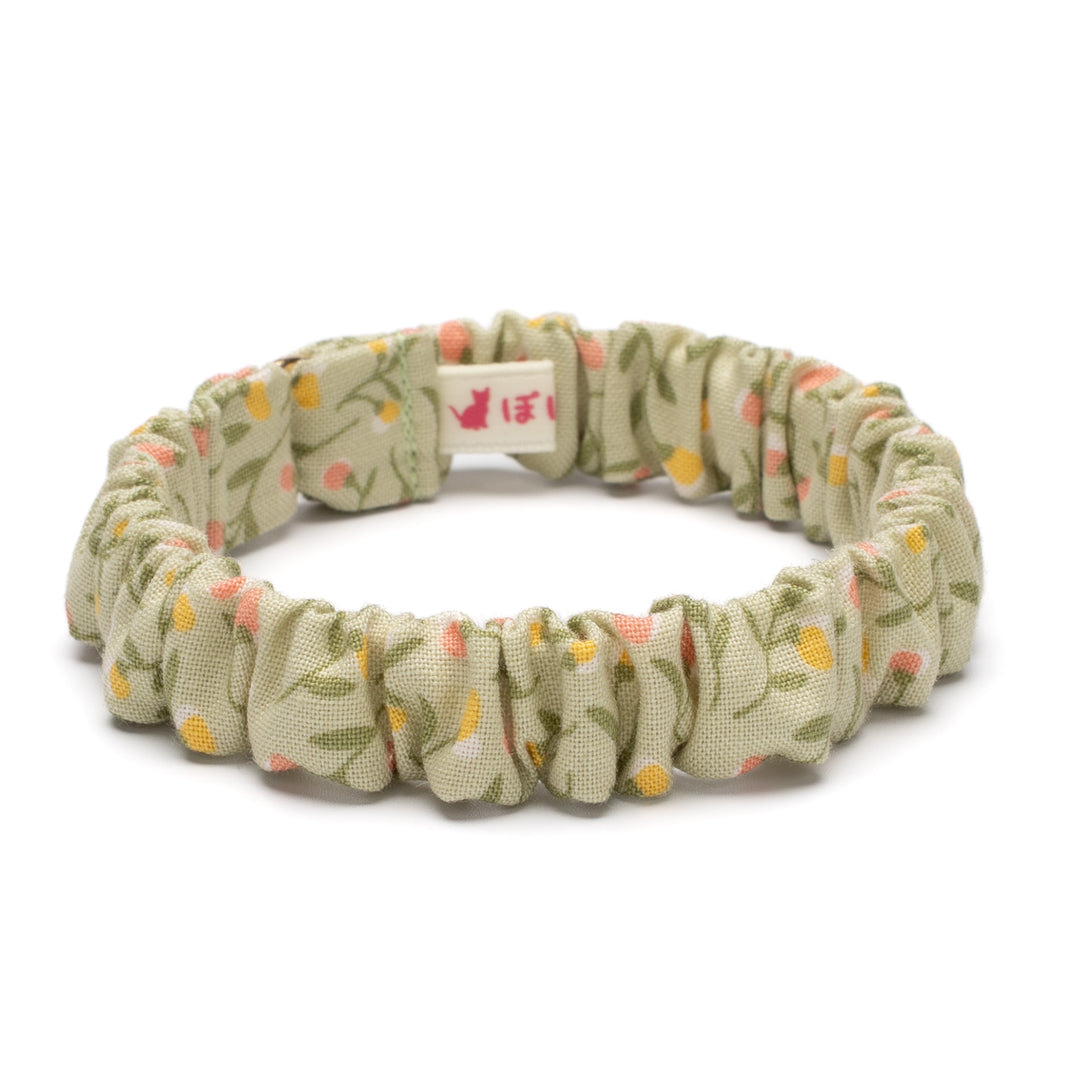 シュシュ猫首輪 moda フラワーガール グリーン【限定モデル】