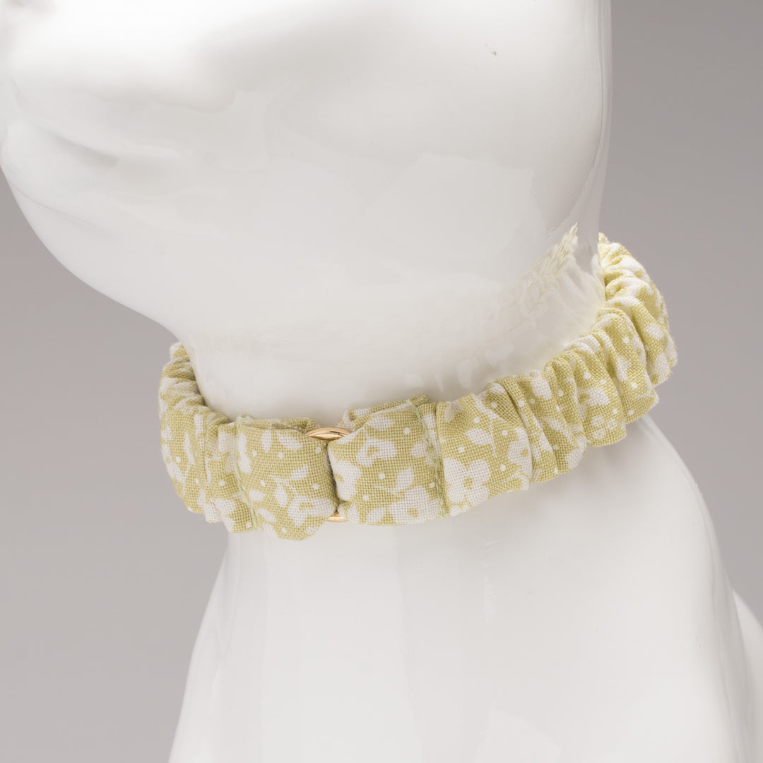 シュシュ猫首輪 moda デインティーメドー モノグリーン【限定モデル】