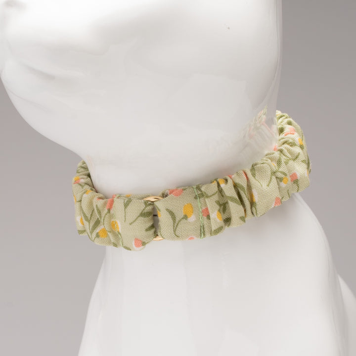 シュシュ猫首輪 moda フラワーガール グリーン【限定モデル】