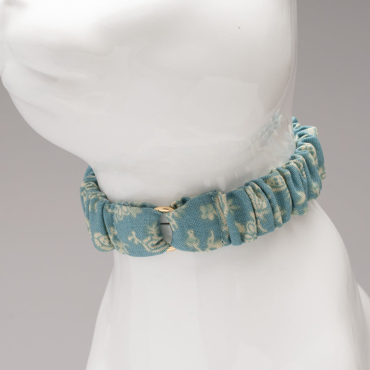 シュシュ猫首輪 moda ダイナーズデライト ブルーグリーン【限定モデル】