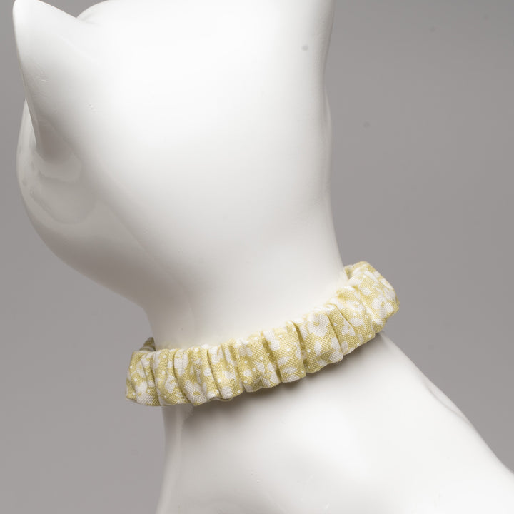 シュシュ猫首輪 moda デインティーメドー モノグリーン【限定モデル】