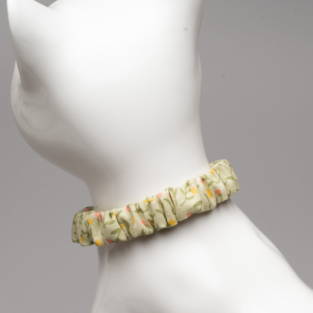 シュシュ猫首輪 moda フラワーガール グリーン【限定モデル】