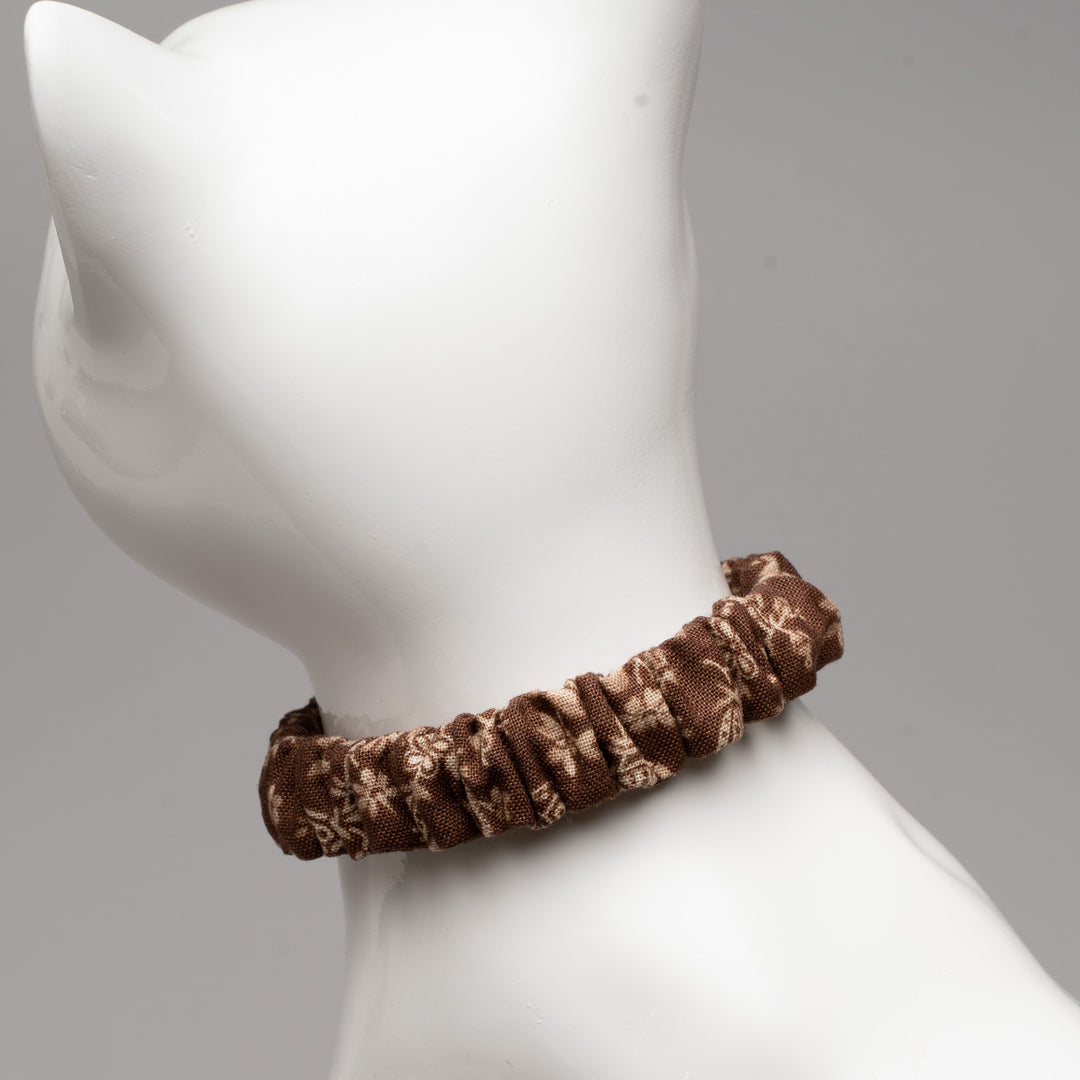 シュシュ猫首輪 moda ダイナーズデライト ブラウン【限定モデル】