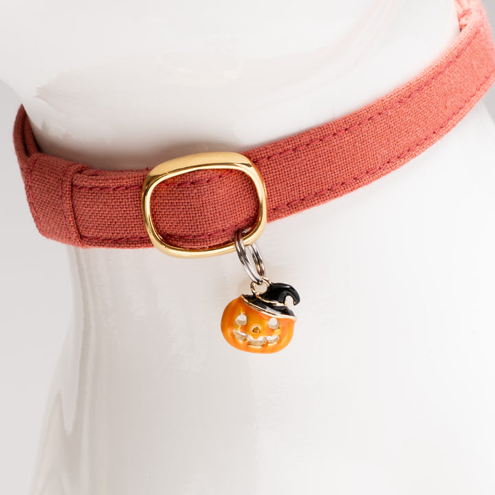 猫首輪用チャーム ハロウィンカボチャ