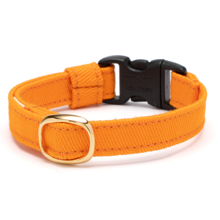 猫首輪 MUJIコットンツイル オレンジ - ぽぽねこ公式オンラインショップ