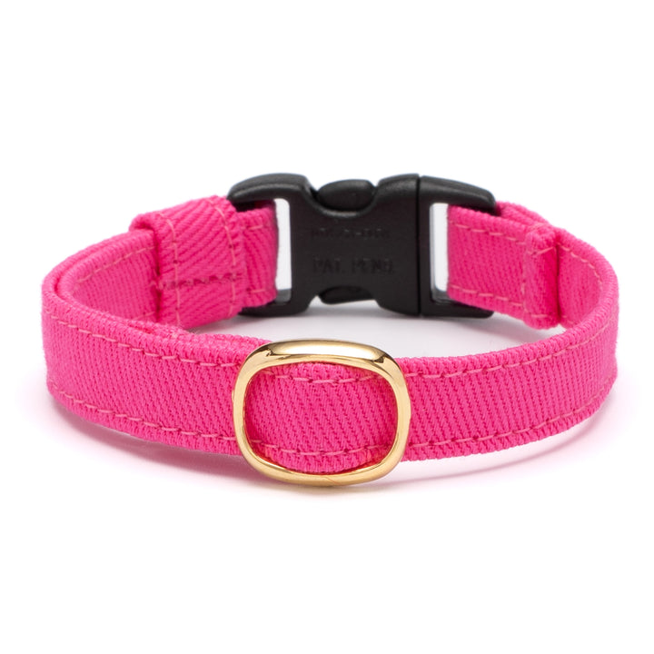 猫首輪 MUJIコットンツイル ピンク - ぽぽねこ公式オンラインショップ