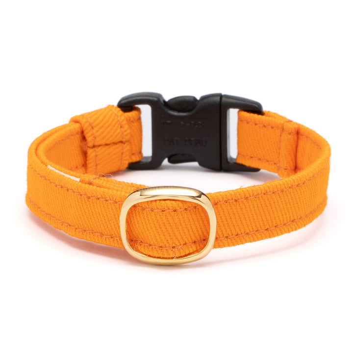 猫首輪 MUJIコットンツイル オレンジ - ぽぽねこ公式オンラインショップ