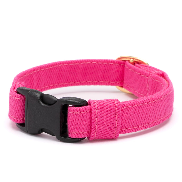 猫首輪 MUJIコットンツイル ピンク - ぽぽねこ公式オンラインショップ