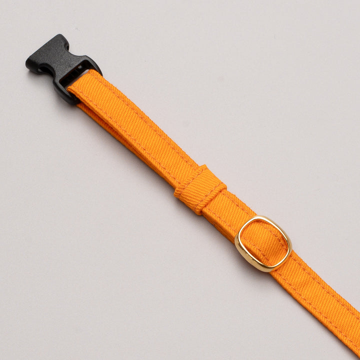 猫首輪 MUJIコットンツイル オレンジ - ぽぽねこ公式オンラインショップ