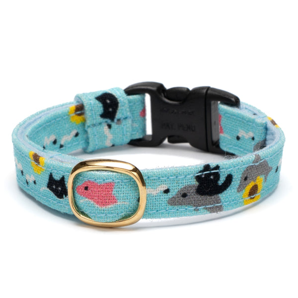 グラフィック猫首輪 猫のサマバケ ねことイルカ【限定モデル】 グラフィック猫首輪 猫のサマバケ ねことイルカ【限定モデル】