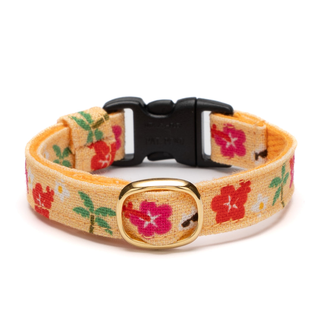 グラフィック猫首輪 夏の花柄 ハイビスカス【限定モデル】