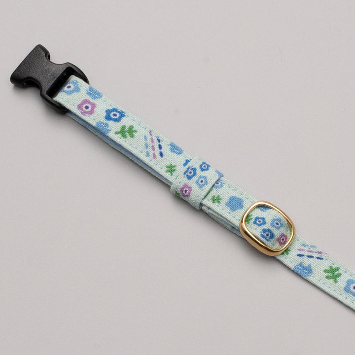 グラフィック猫首輪 夏の花柄 ネモフィラ【限定モデル】