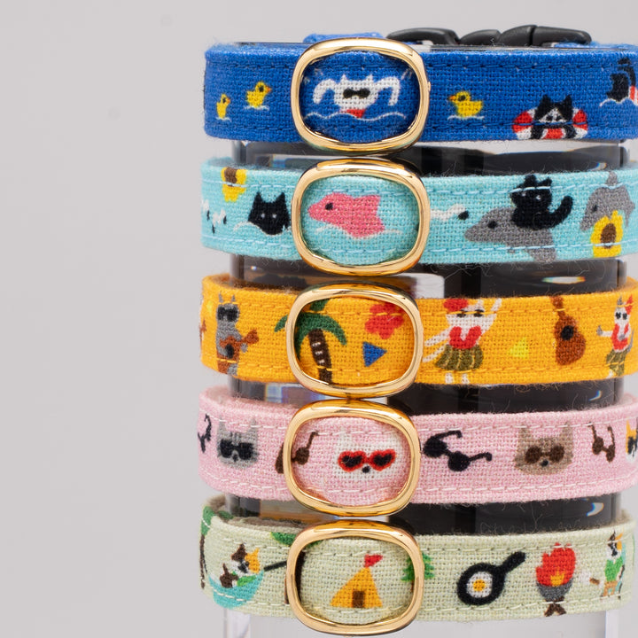 グラフィック猫首輪 猫のサマバケ ねことイルカ【限定モデル】