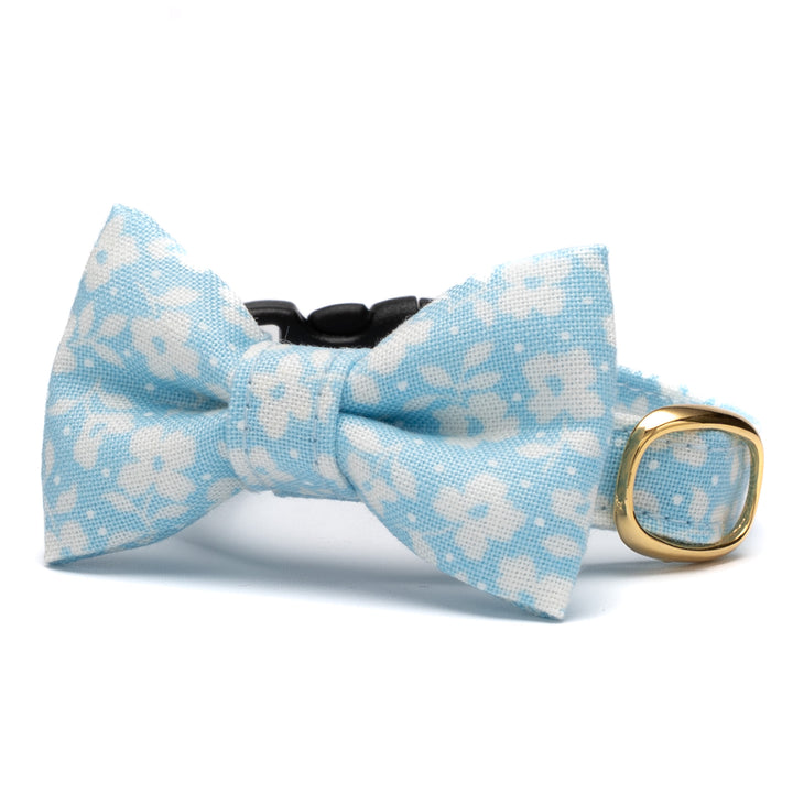 リボン付き猫首輪 moda デインティーメドー モノブルー【限定モデル】