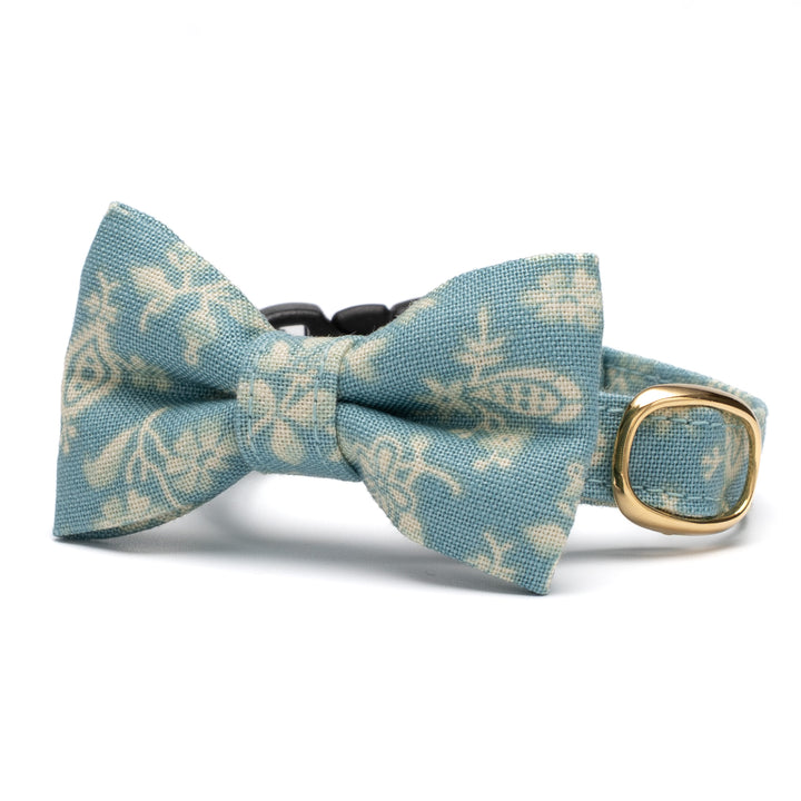 リボン付き猫首輪 moda ダイナーズデライト ブルーグリーン【限定モデル】