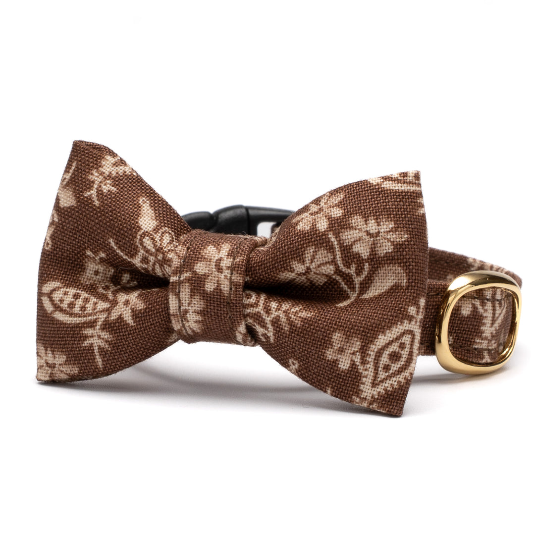 リボン付き猫首輪 moda ダイナーズデライト ブラウン【限定モデル】