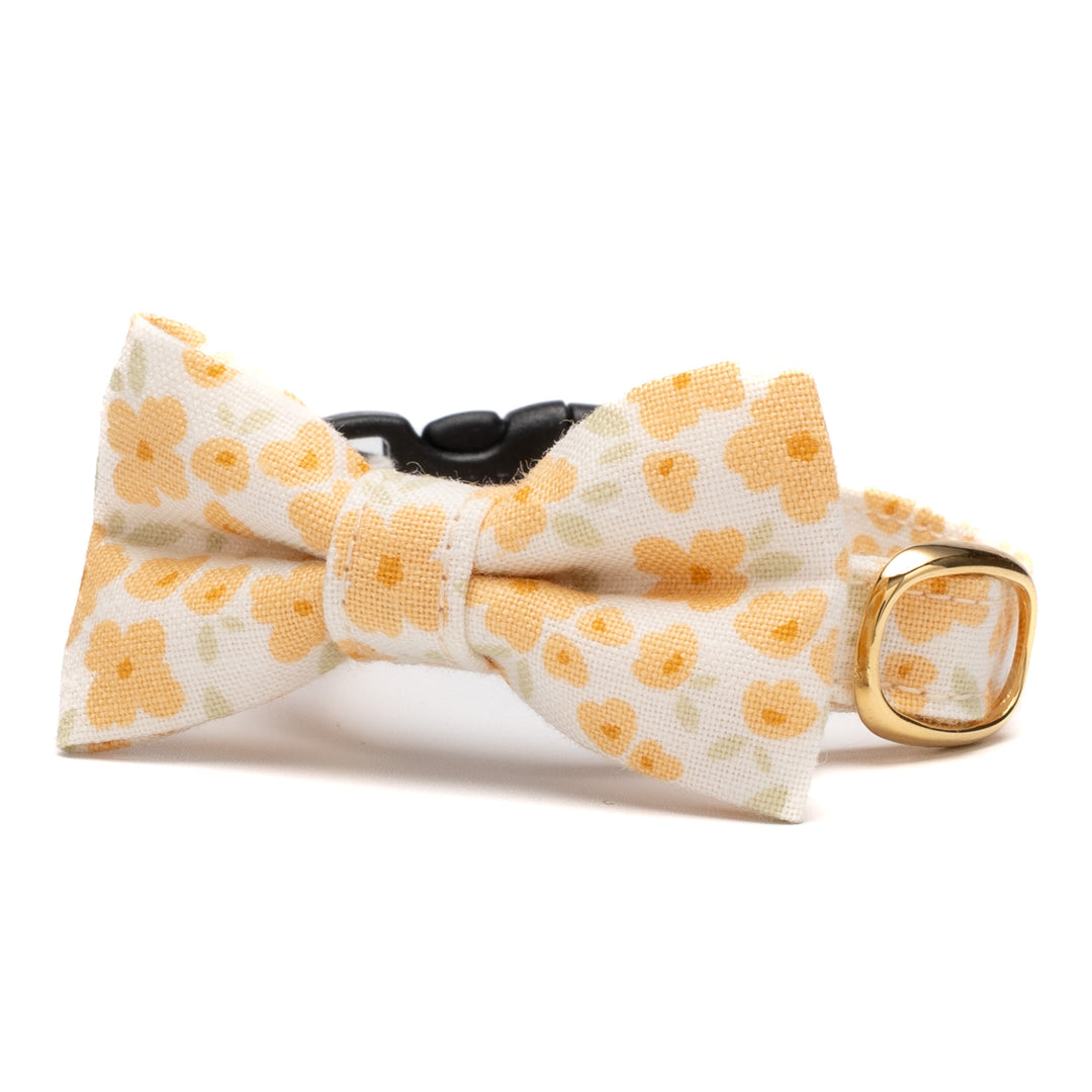 リボン付き猫首輪 moda コテージチャーム イエロー【限定モデル】