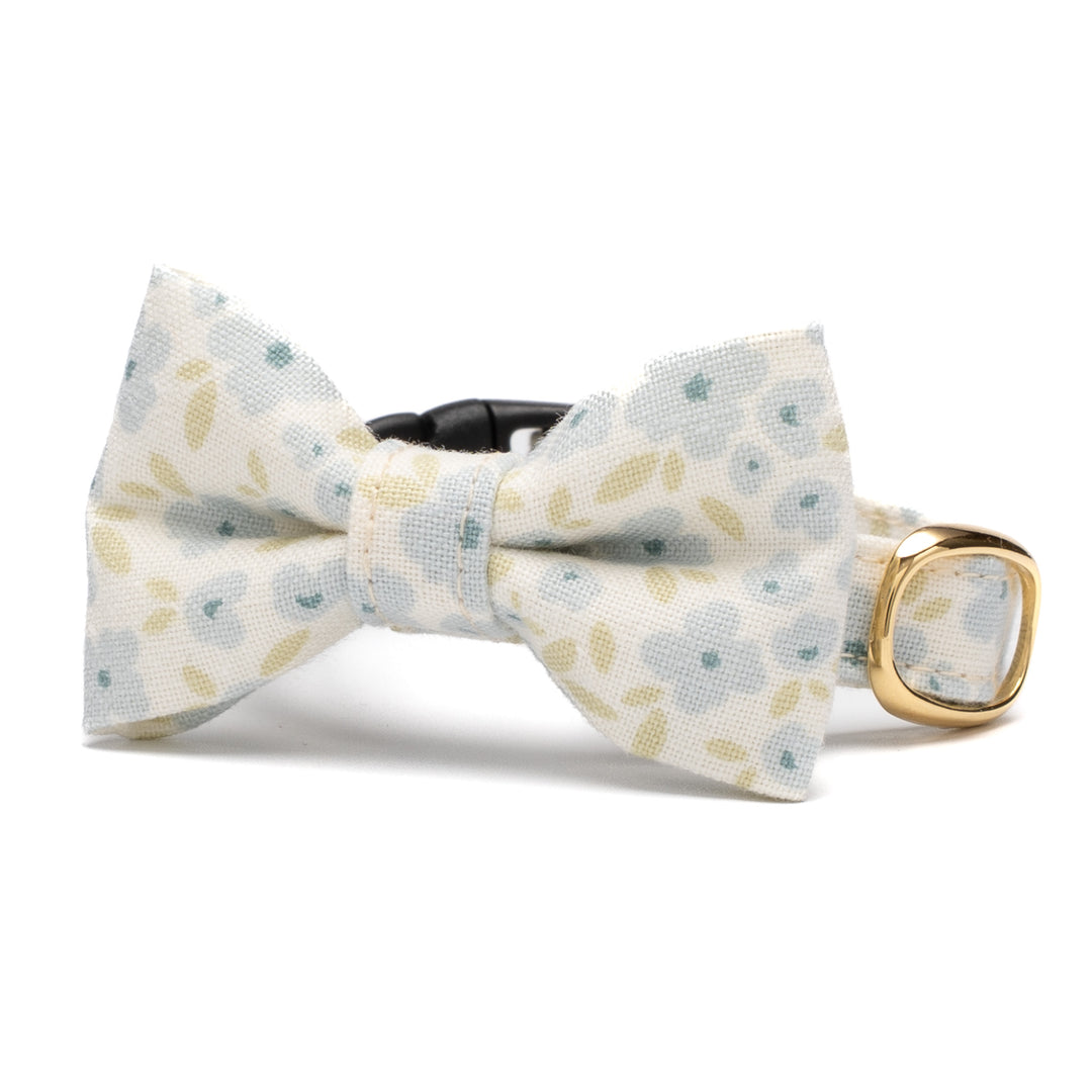 リボン付き猫首輪 moda コテージチャーム ブルー【限定モデル】