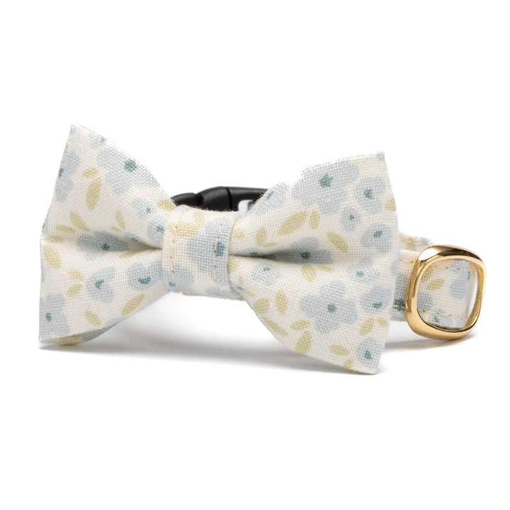 リボン付き猫首輪 moda コテージチャーム ブルー【限定モデル】