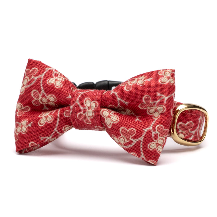 リボン付き猫首輪 moda ルーアンヌリー トロワ レッド【限定モデル】