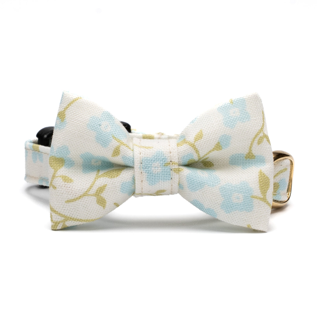 リボン付き猫首輪 moda デインティーメドー ブルー【限定モデル】