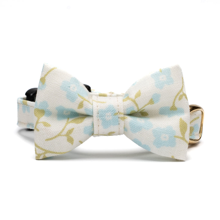 リボン付き猫首輪 moda デインティーメドー ブルー【限定モデル】