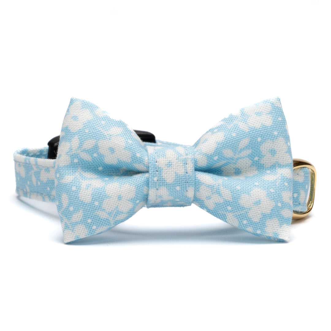 リボン付き猫首輪 moda デインティーメドー モノブルー【限定モデル】