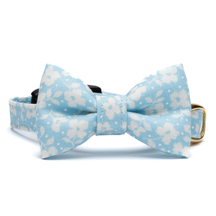 リボン付き猫首輪 moda デインティーメドー モノブルー【限定モデル】