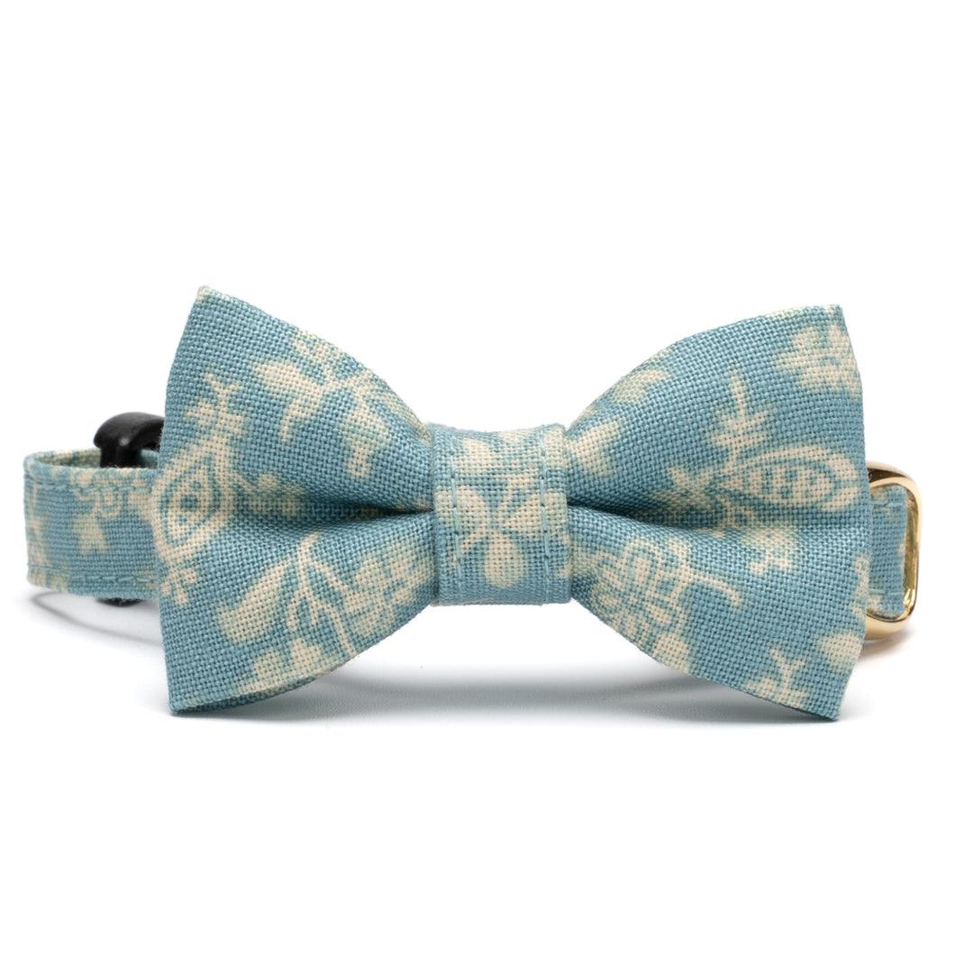 リボン付き猫首輪 moda ダイナーズデライト ブルーグリーン【限定モデル】