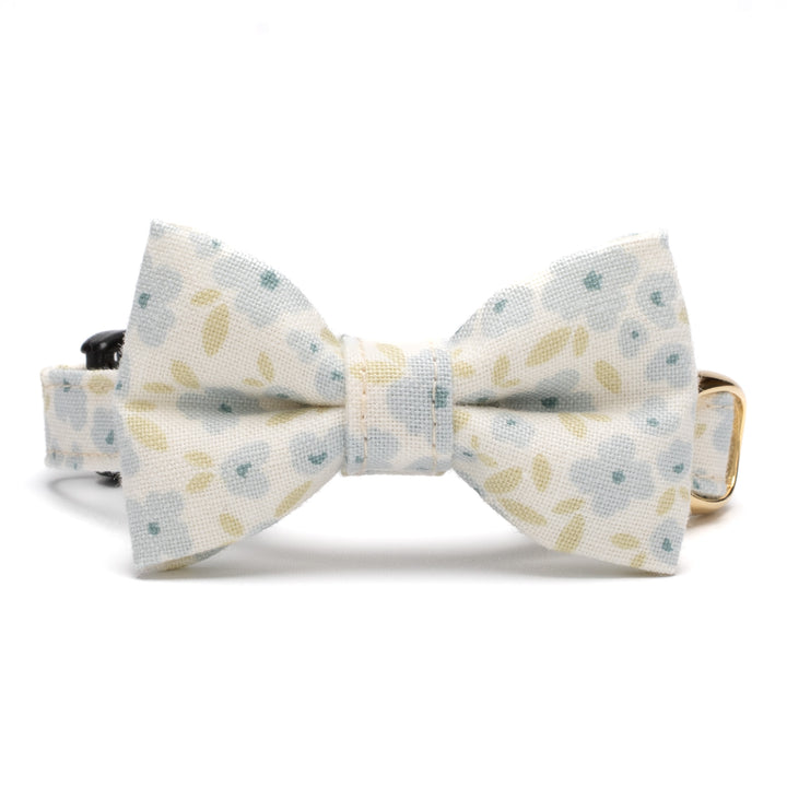 リボン付き猫首輪 moda コテージチャーム ブルー【限定モデル】