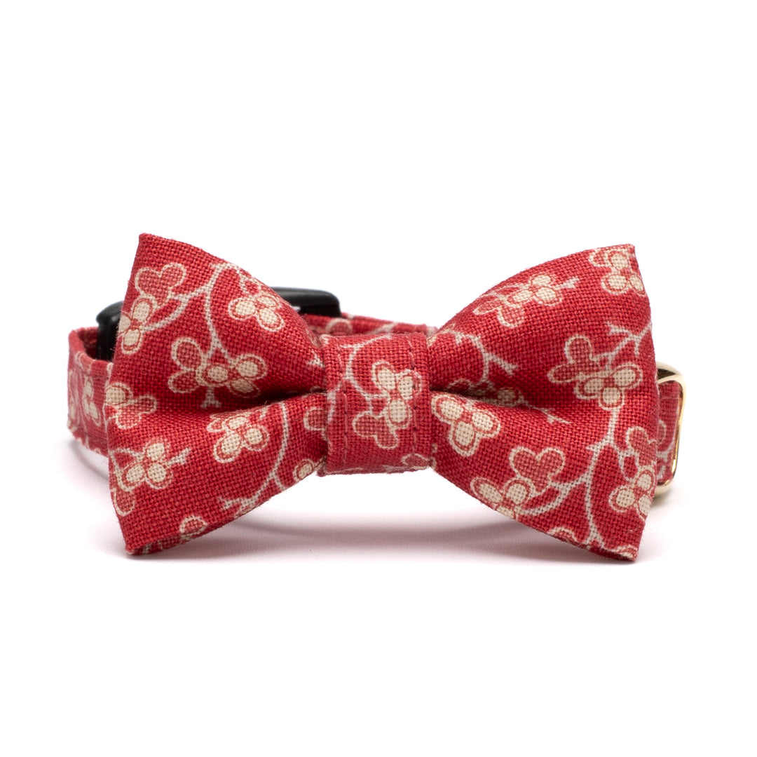 リボン付き猫首輪 moda ルーアンヌリー トロワ レッド【限定モデル】