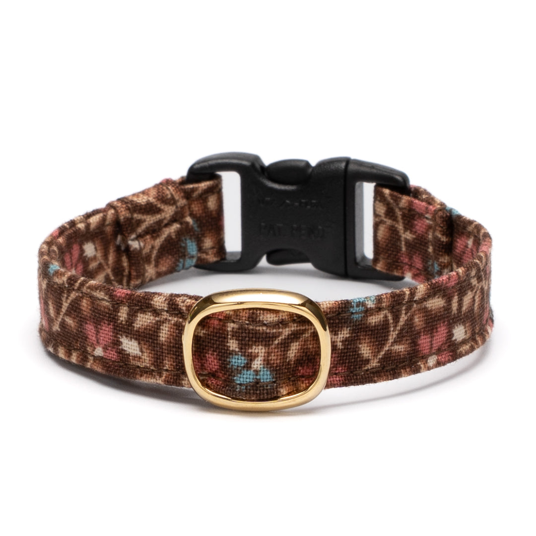 猫首輪 moda ダイナーズデライト 小花ブラウン【限定モデル】