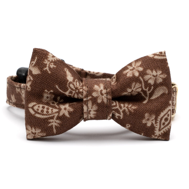 リボン付き猫首輪 moda ダイナーズデライト ブラウン【限定モデル】