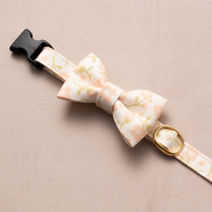 リボン付き猫首輪 moda デインティーメドー ピンク【限定モデル】