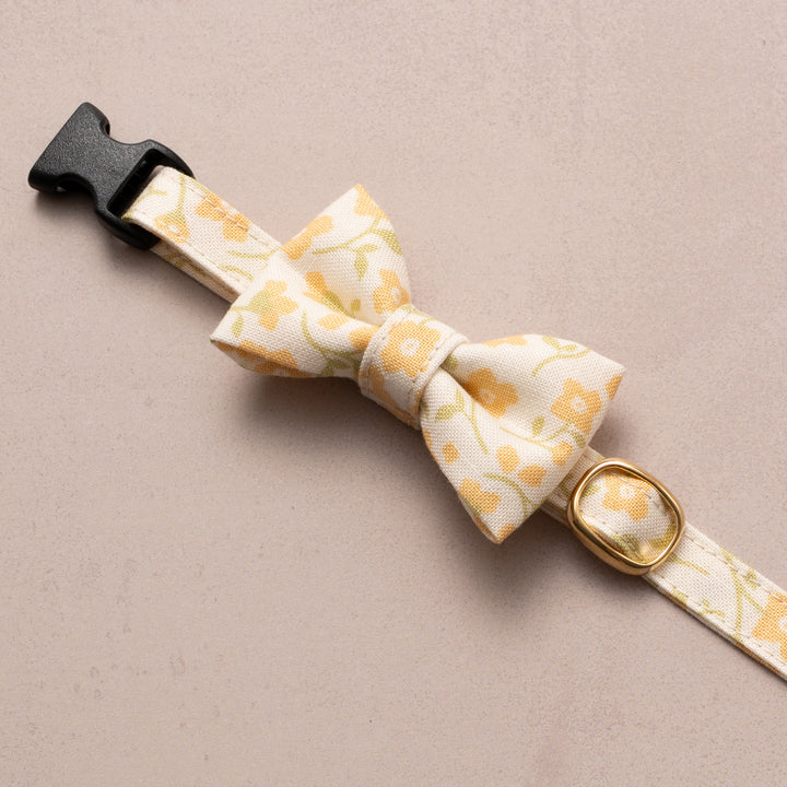 リボン付き猫首輪 moda デインティーメドー イエロー【限定モデル】