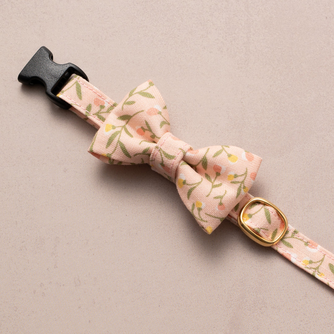 リボン付き猫首輪 moda フラワーガール ピンク【限定モデル】