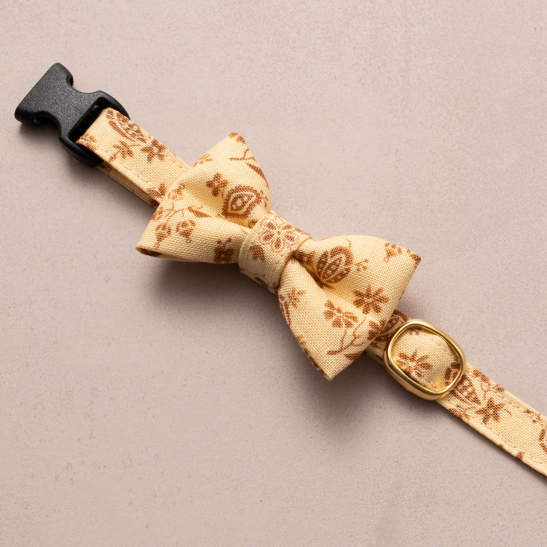 リボン付き猫首輪 moda ダイナーズデライト イエロー【限定モデル】