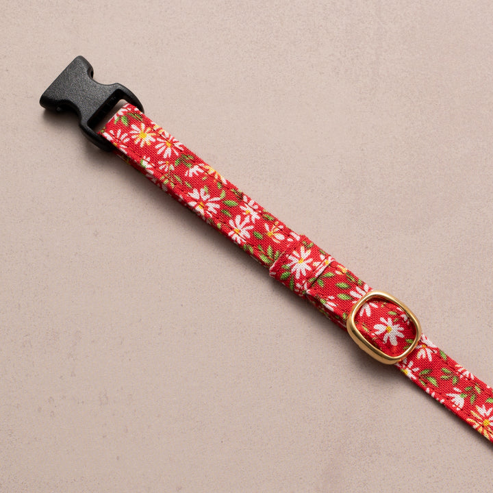 猫首輪 moda ワイルドフラワーズ レッド【限定モデル】