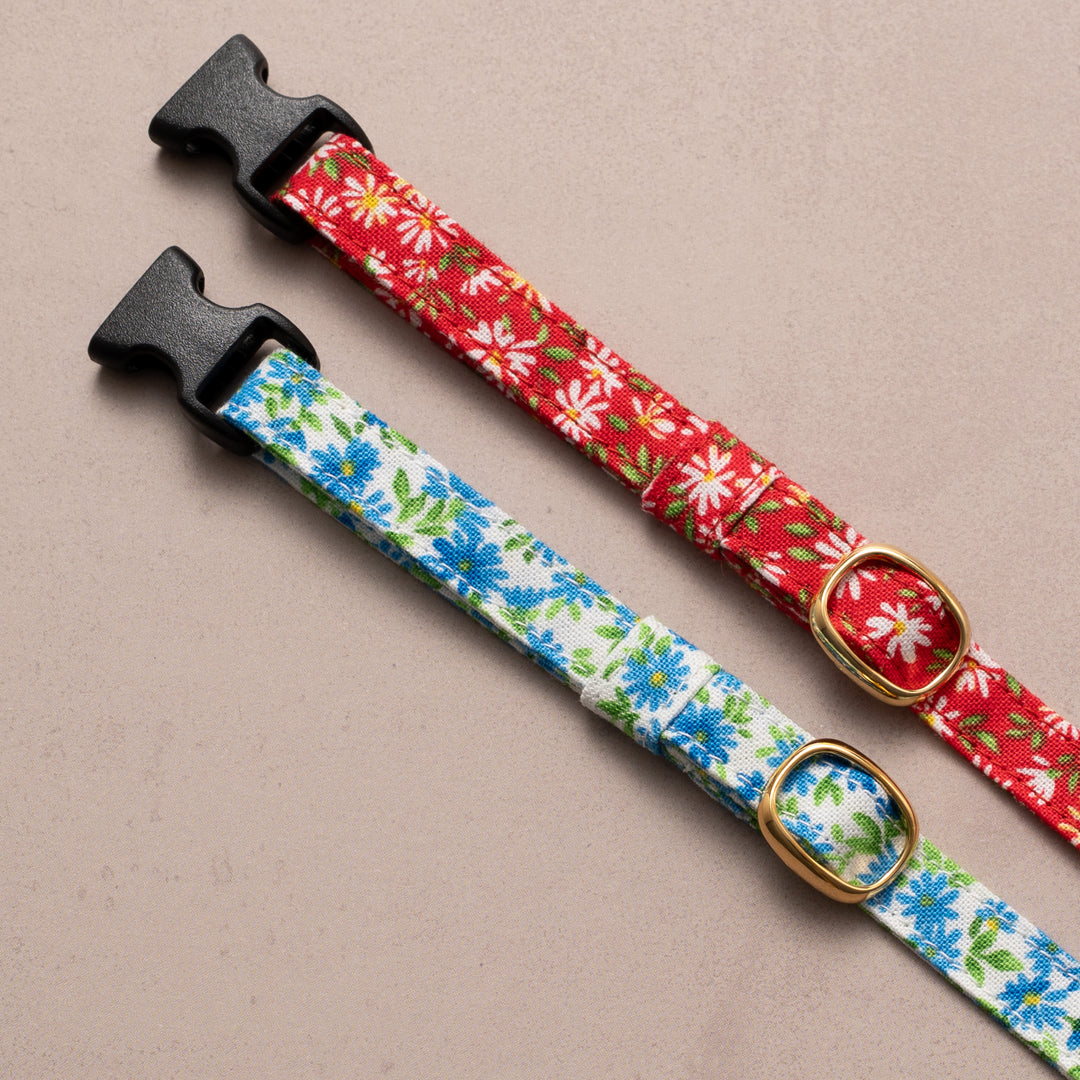 猫首輪 moda ワイルドフラワーズ ブルー【限定モデル】