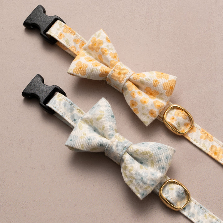 リボン付き猫首輪 moda コテージチャーム イエロー【限定モデル】