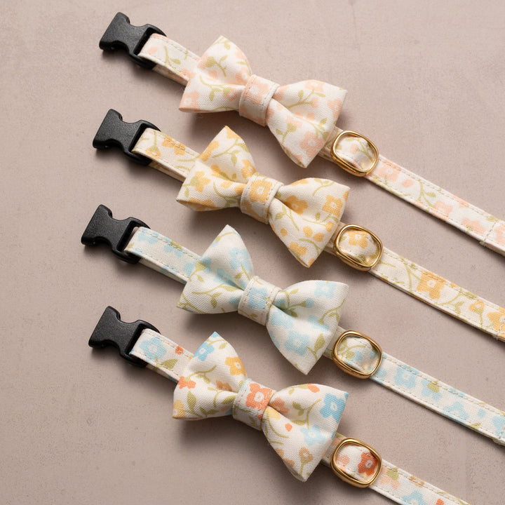 リボン付き猫首輪 moda デインティーメドー イエロー【限定モデル】