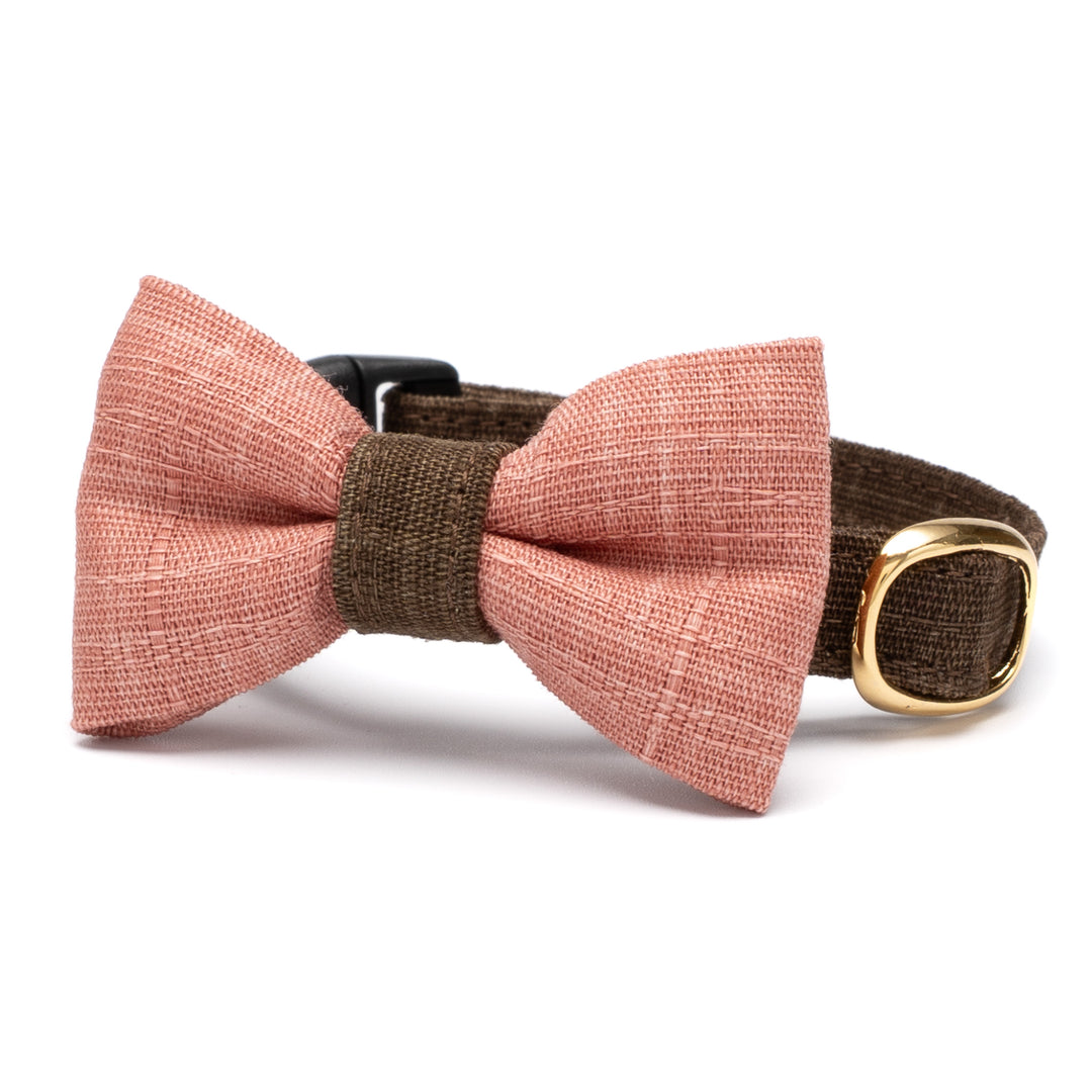 リボン付き猫首輪 彩かすり くるみ・さくらリボン