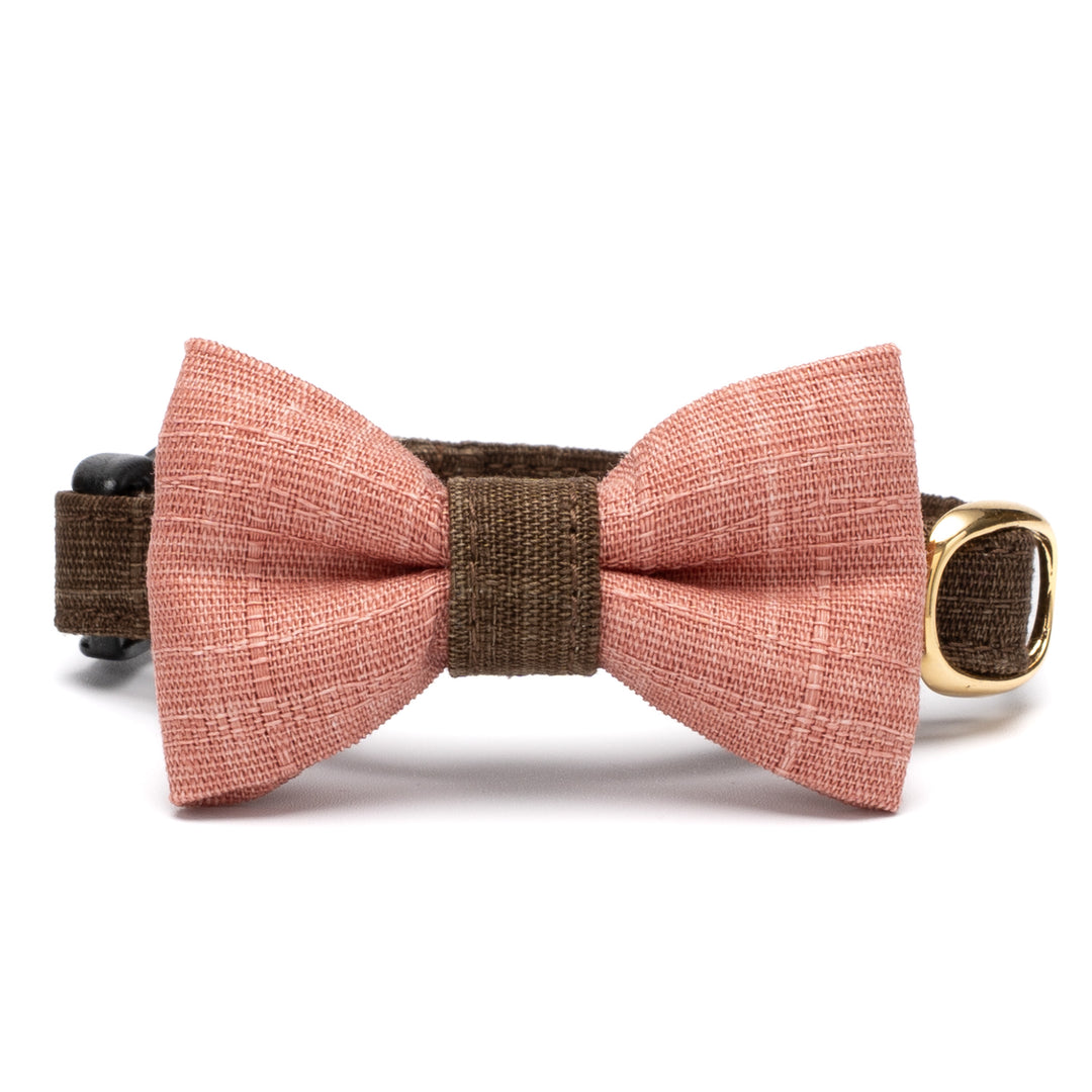 リボン付き猫首輪 彩かすり くるみ・さくらリボン