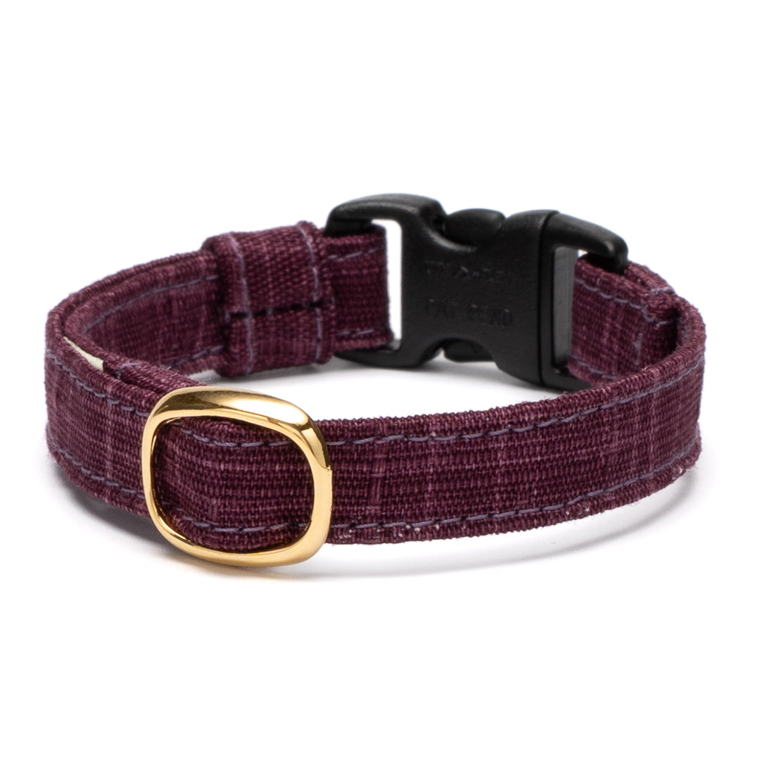 猫首輪 彩かすり むらさき